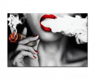Картина "Girl Smoking A Cigar"