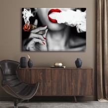 Картина "Girl Smoking A Cigar"