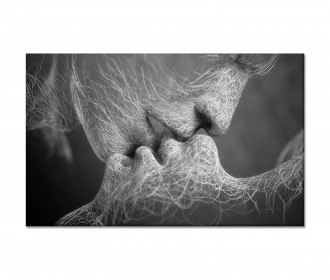 Картина "Неземний Поцілунок чорно-білий"