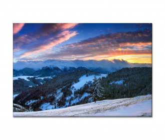 Картина "Захід сонця в горах"