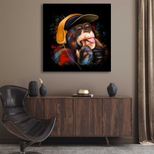 Картина "Мавпа в навушниках Арт"