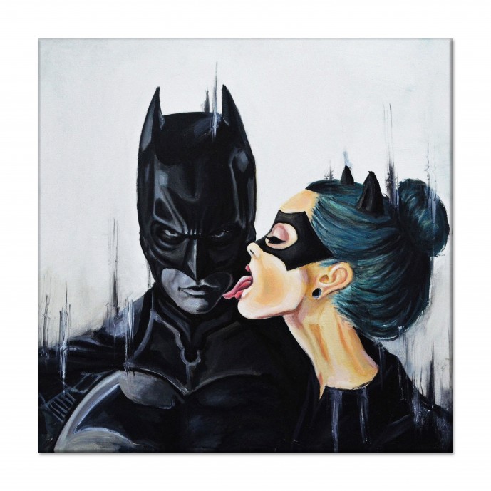 Картина "Бетмен і жінка кішка" 