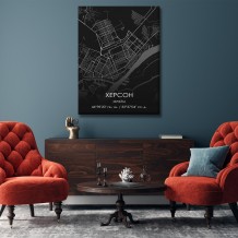 Картина "Мапа Херсон чорна"
