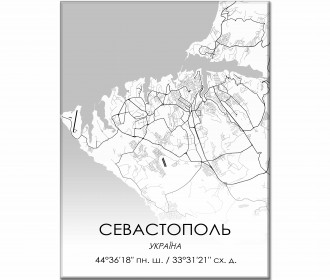 Картина "Мапа Севастополь біла"