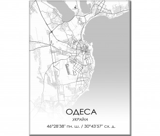 Картина "Мапа Одеса біла"