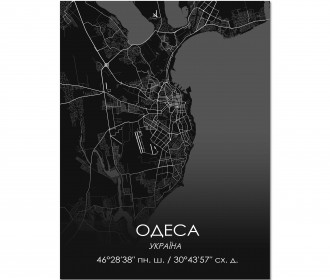 Картина "Мапа Одеса чорна"