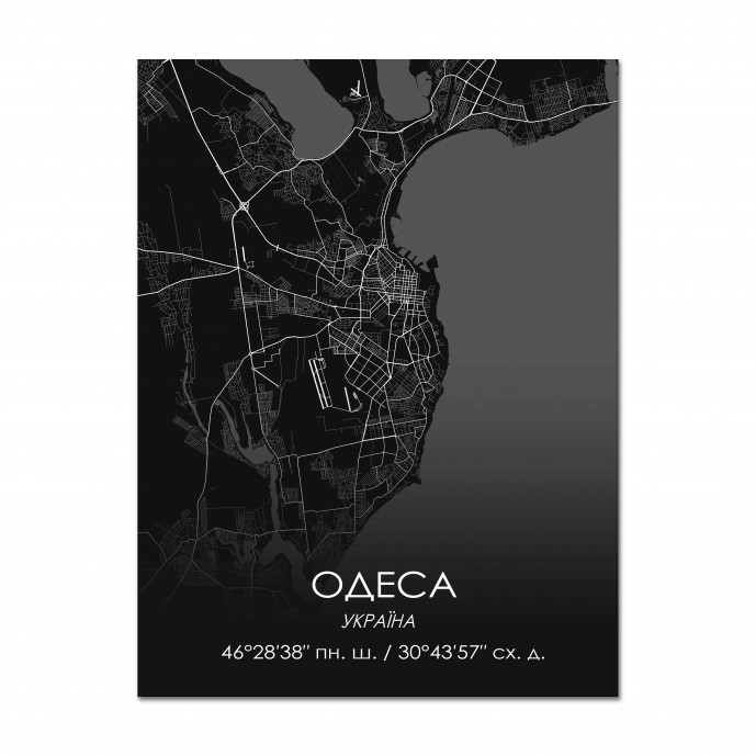 Картина "Мапа Одеса чорна"