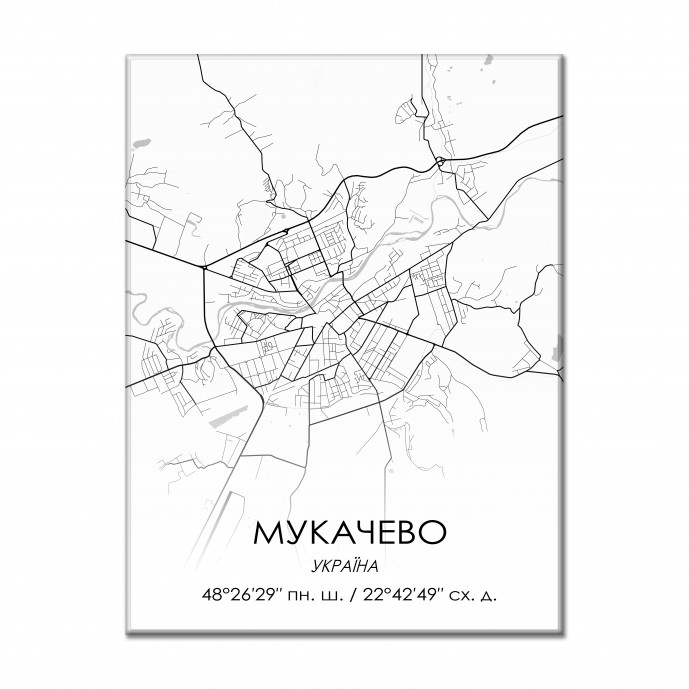 Картина "Мапа Мукачево біла"