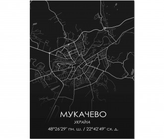 Картина "Мапа Мукачево чорна"