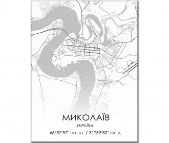 Картина "Мапа Миколаїв біла"