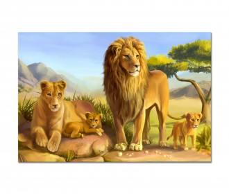 Картина "Сім'я левів"