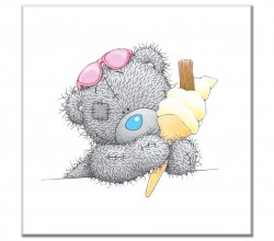 Картина "Ведмедик Tatty Teddy з морозивом"