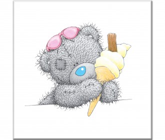 Картина "Ведмедик Tatty Teddy з морозивом"