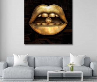 Картина "Золоті губи біткоїн"